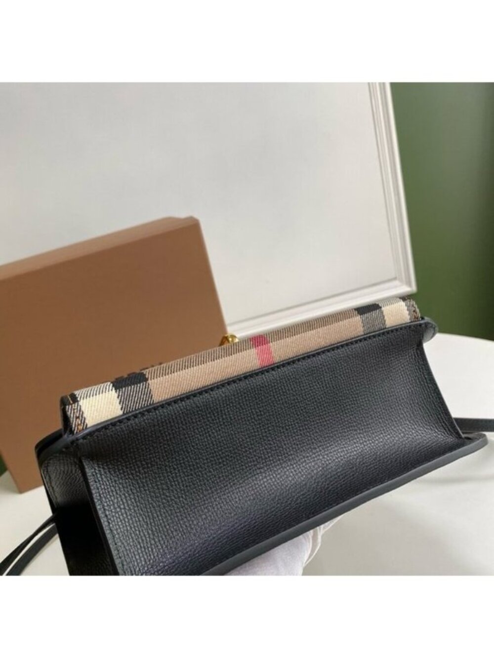Burberry Vintage Check Leather Crossbody Bag (Small) - Picture 6 of 9